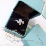 AAA Replica Tiffany Paper Flowers Diamond Paved Ring